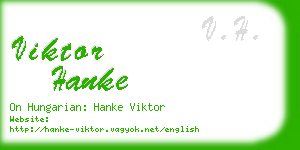 viktor hanke business card